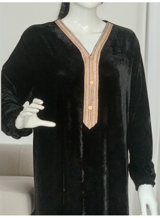 robe femme velours abaya maison