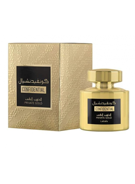 eau de parfum confidential private gold de lattafa