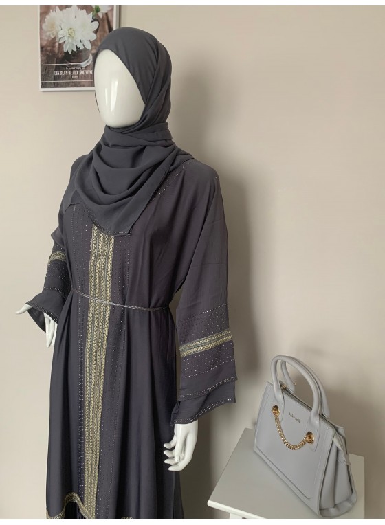 abaya avec strass