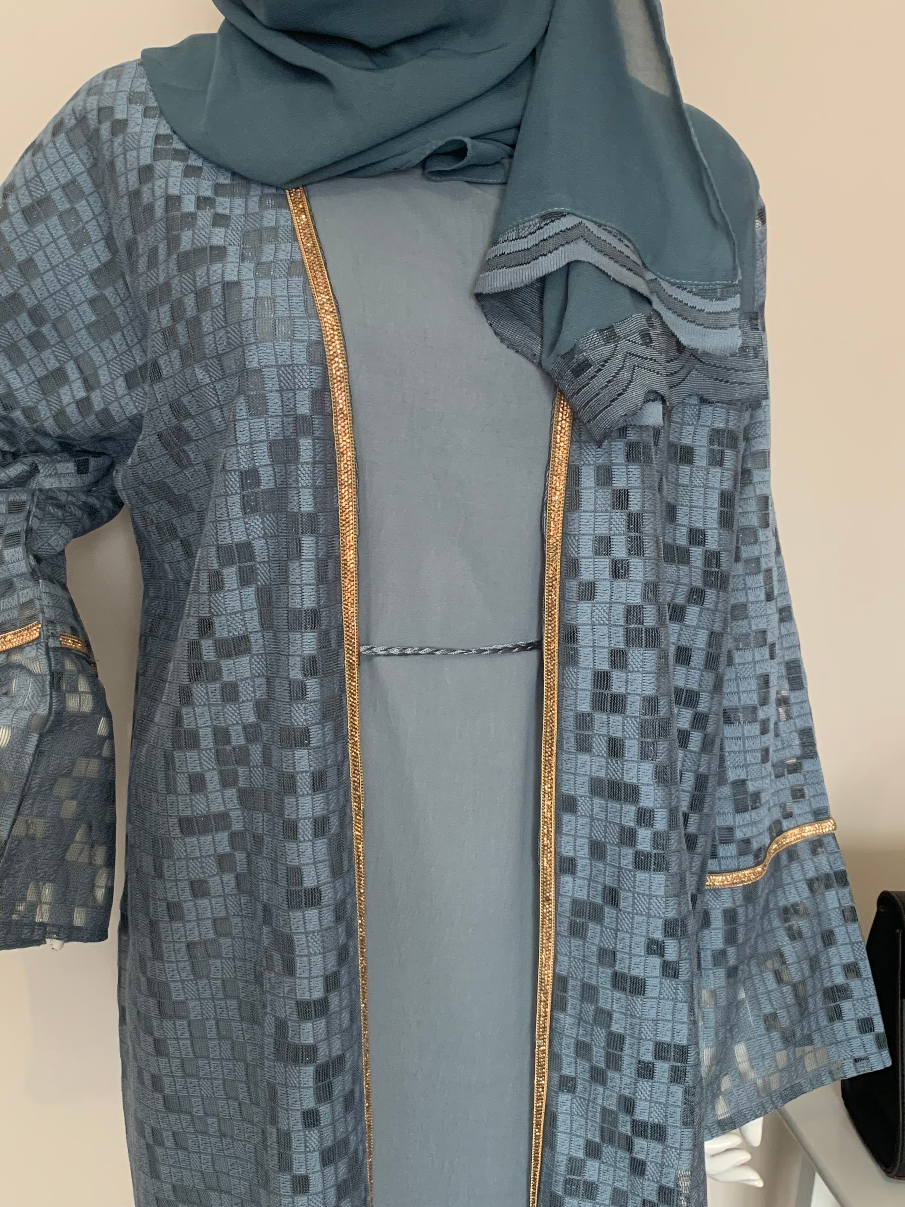 abaya moderne bleu